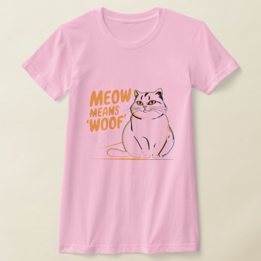 Leuke kat's Meow T-shirt (Laagn)