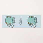 Leuke katten aangepaste naam & kleur yogamat (Achterkant (horizontaal))