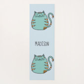 Leuke katten aangepaste naam & kleur yogamat (Achterkant)