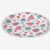 Leuke Katten Bloemen Harten Papieren Bordje (Gekanteld)