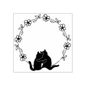 Leuke katten Circle Flower Journal Lijst Rubberstempel (Afrduk)