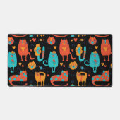 Leuke katten en bloemen patroon bureaumat (Voorkant)