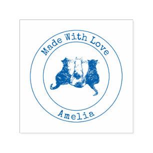 Leuke Katten Gemaakt met liefde zelfinkkend stempe Zelfinktende Stempel