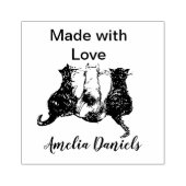 Leuke Katten Handgemaakt door Rubberstempel (Afrduk)