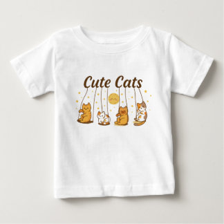 Leuke katten op Swings baby shirt.
