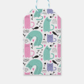 Leuke katten patroon verjaardag cadeaulabel (Achterkant)
