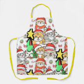 Leuke Katten pet Kerstman Schort (Voorkant)