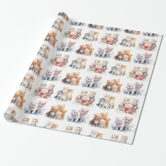 Leuke katten portretten cadeaupapier