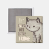 Leuke kattenpoten uit de koelkast magneet (Voorkant / Achterkant)