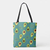 Leuke Kawaii Avocado slice zomer gradiënt Patroon Draagtas (Achterkant)