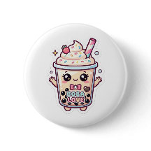 leuke kawaii boba bubbel theepin badge
