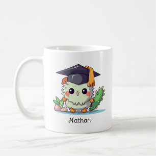 Leuke Kawaii Cartoon gepersonaliseerd Afstuderen Koffiemok