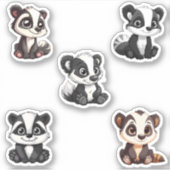 Leuke kawaii dassen sticker blad (Voorkant)