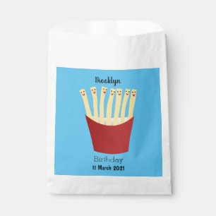Leuke kawaii frietjes fastfood cartoon illustratie bedankzakje