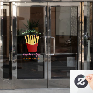 Leuke kawaii frietjes fastfood cartoon raamsticker