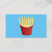 Leuke kawaii frietjes fastfood cartoon visitekaartje (Achterkant)