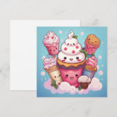 Leuke Kawaii Gift Kaart (Voorkant / Achterkant)