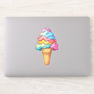 Leuke Kawaii Ice Cream Cone Zoete traktatie Sticker