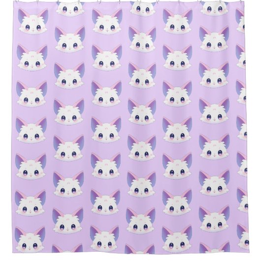 Leuke Kawaii kat Douchegordijn (Voorkant)