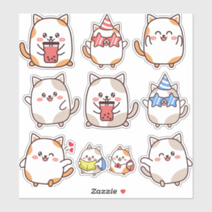 Leuke Kawaii Kleine Kat Emoji Sticker