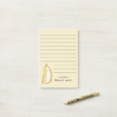 Leuke kawaii lachende banaan cartoon post-it® notes (Op bureau)