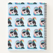 Leuke kawaii orka killer walvis regenbogen vlinder notitieboek (Achterkant)
