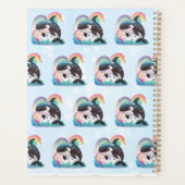 Leuke kawaii orka killer walvis regenbogen vlinder planner (Achterkant)