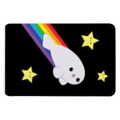 Leuke Kawaii Rainbow Rocket Baby Seal Magnet Magneet (Horizontaal)