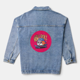 Leuke Kawaii Sushi op skateboard Denim Jacket