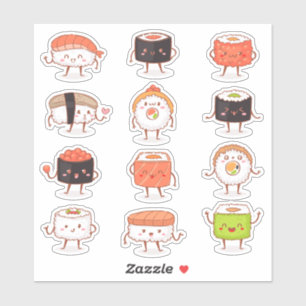 Leuke Kawaii Sushi Sashimi Japans eten Sticker