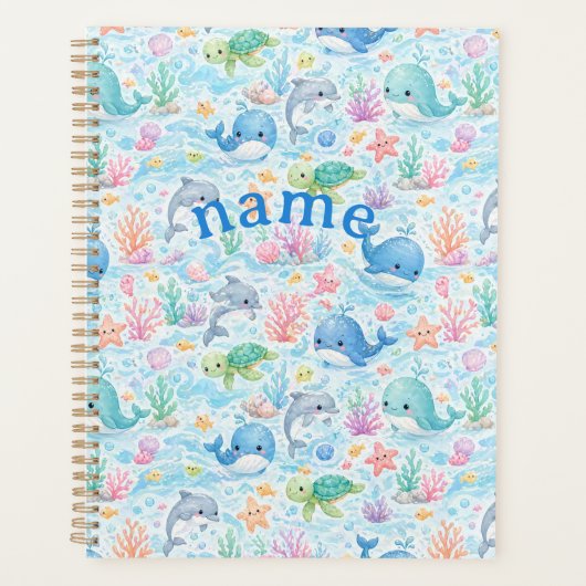 leuke kawaii walvis ontwerp planner (Voorkant)