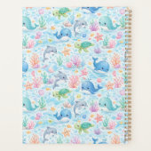 leuke kawaii walvis ontwerp planner (Achterkant)