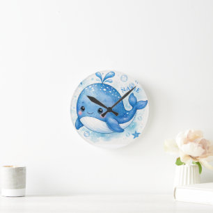 LEUKE KAWAII WALVIS RONDE KLOK
