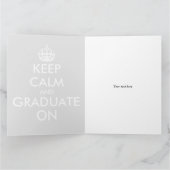 Leuke keep calm and graduate op groet kaart (Binnen)