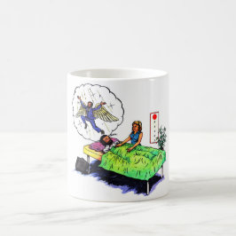 leuke kerel krijgt een reiki behandeling en dromen koffiemok