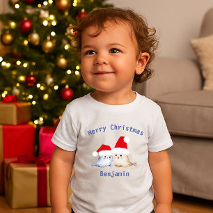 Leuke kerst abstract waterverf baby zegels