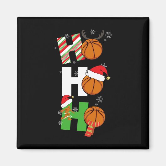 Leuke Kerst Bysketbyll Pyjama Speler Matching C Magneet (Voorkant)