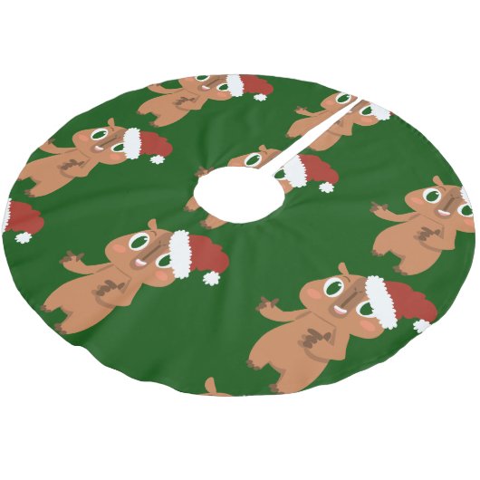 Leuke kerst Capybara Santa Claus Kerstboom Rok (Gekanteld)