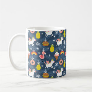 Leuke Kerst Eenhoorns en Flamingo's Patroon Koffiemok