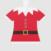 Leuke kerst elf pak beeldje gepersonaliseerd ornament (voorkant)