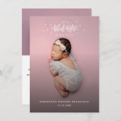 Leuke kerst Feestdagen foto geboorte bekendmaking (Voorkant / Achterkant)