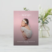 Leuke kerst Feestdagen foto geboorte bekendmaking (Staand voorkant)