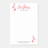 Leuke kerst flamingo vrolijk kerst ornament post-it® notes (Voorkant)