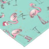 Leuke kerst flamingo's met kerstmutsen tafelkleed (Gekanteld)