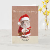 Leuke kerst, geen schepsel was aan het roeren kaart (Gele Bloem)