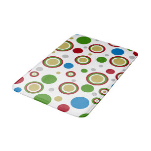 Leuke kerst geometrische rood groen blauw badmat