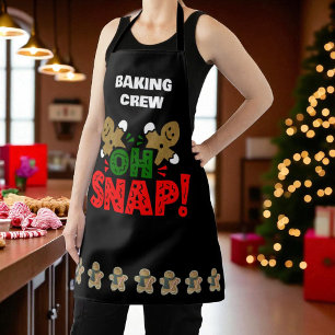 Leuke Kerst Gingerbread Man "Oh Snap" Schort