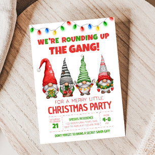 Leuke kerst Gnomes kerstfeest uitnodiging