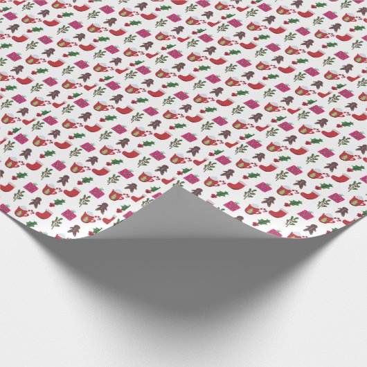 Leuke kerst Hot Chocolade Winter Vakantie Cadeaupapier (Hoek)