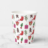 Leuke kerst Hot Chocolade Winter Vakantie Papieren Bekers (Rechts)